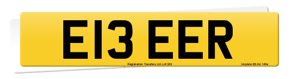 Registration number E13 EER